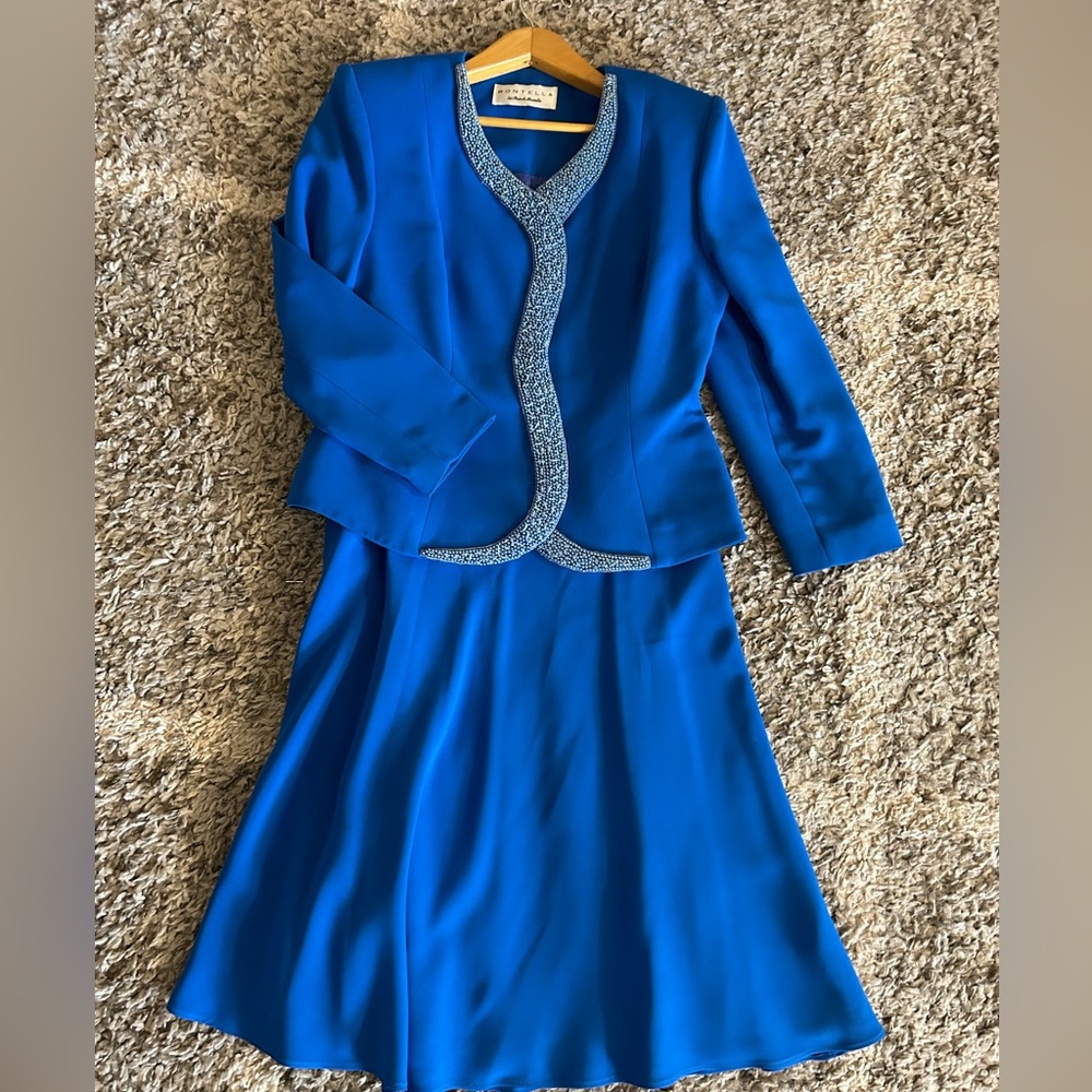 women’s Rina di Montella formal beaded skirt suit 14